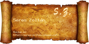 Seres Zoltán névjegykártya